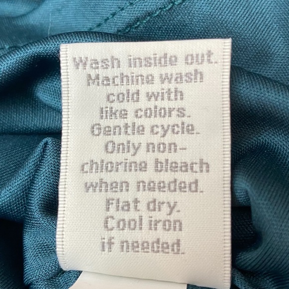 LC LAUREN CONRAD Dress Midi Sleeveless V-Neck Ruffle Hem Teal Fern Small - Picture 6 of 8